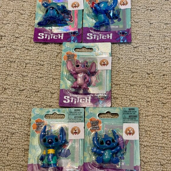 5 New Disney Lilo & Stitch Figurines - Picture 1 of 3